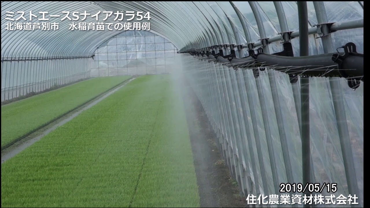 ミストエースSナイアガラ54（水稲育苗） 住化農業資材㈱ - YouTube