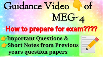 ✔️Guidance video of meg-4,ignou, All important questions of meg-4,how to write answers in paper.
