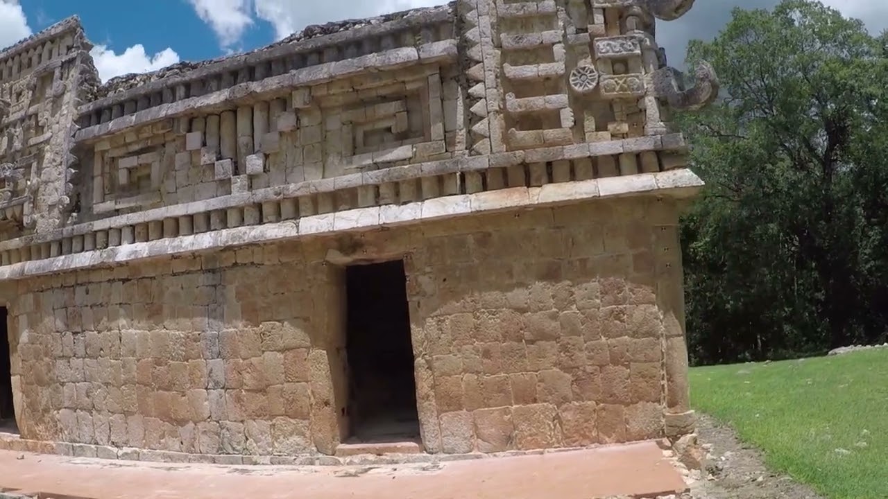 Old Stone Wall - Xlapak, an Ancient Maya Archaeological Site in Yucatan, Mexico