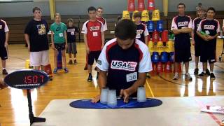 Chandler Miller 1.482! New Sport Stacking 3-3-3 World Record!!!!