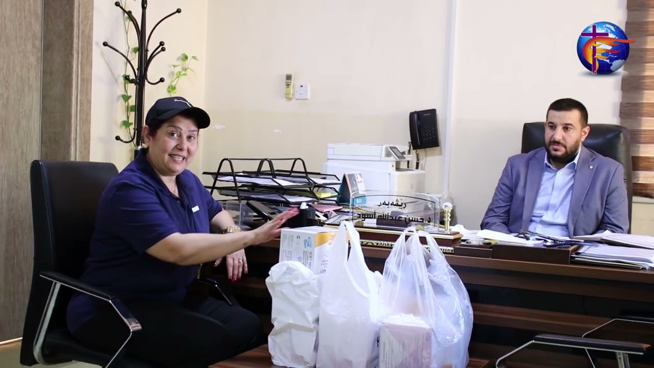 تقديم المساعدة والهدايا للأطفال في مستشفى الاورام والسرطان في دهوك .