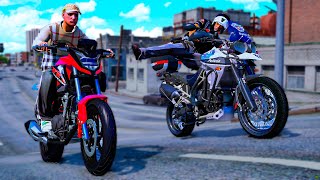 FUGA ENTRE AMIGOS - TWISTER 300 2023 contra 2 ROCAM! 🚨 | GTA 5 Mods