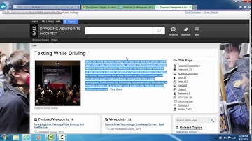 Library Tutorial - Opposing Viewpoints