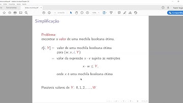 Construção e Análise de Algoritmos - UFC - Programação Dinâmica - Mochila - aula 01
