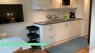 Video Tour | Brand new, fully furnished, all-included studio apartment for rent in Solna, Stockholm screenshot 3