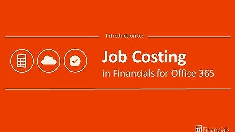 Introduction to Job Costing