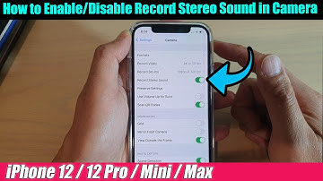 iPhone 12/12 Pro: How to Enable/Disable Record Stereo Sound in Camera