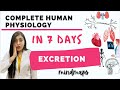 Human Physiology in 7 days with mind maps | Excretory Products and Elimination | Ishita Khurana