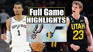 San Antonio Spurs vs Utah Jazz FULL Game Highlights | December 26, 2023