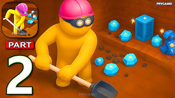 Dig Deep - Gameplay Walkthrough Part 2 - Dig Mining Diamond Tycoon (Android, iOS)
