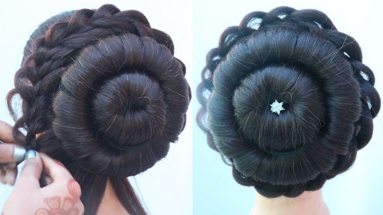 Easy Juda Hairstyle For Bridal Beautiful Beautiful Hairstyle  easy-juda-hairstyle-for-bridal-beautiful-beautiful-hairstyle