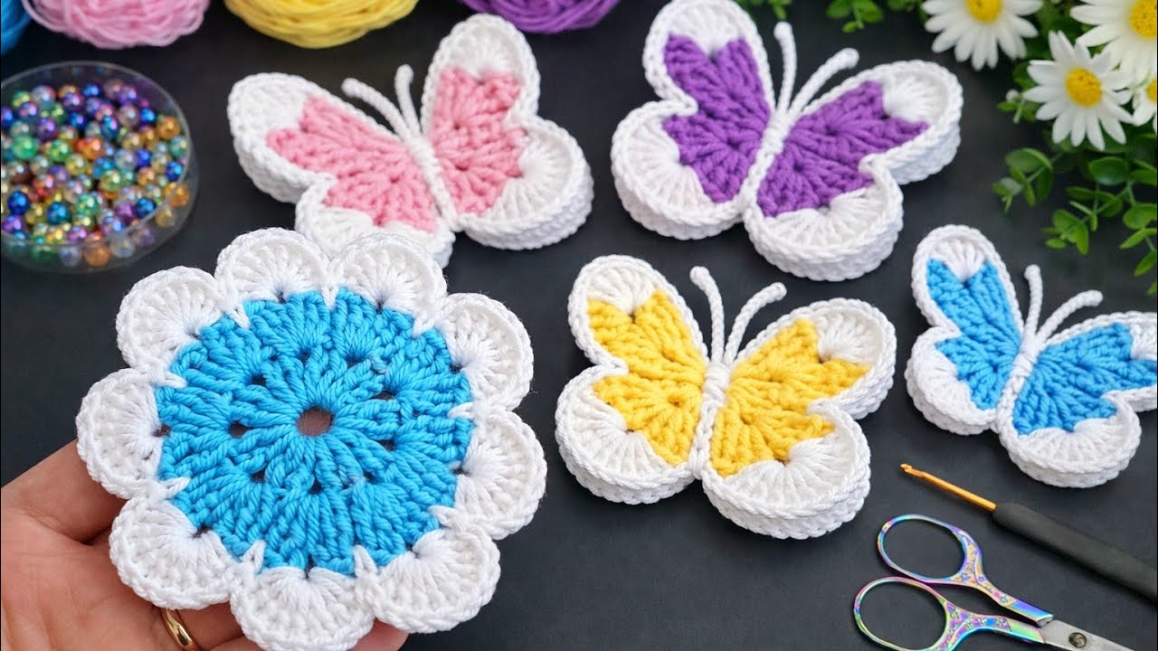 🦋 Super Easy Crochet Butterfly Keychain | Cute & Profitable Idea 💰