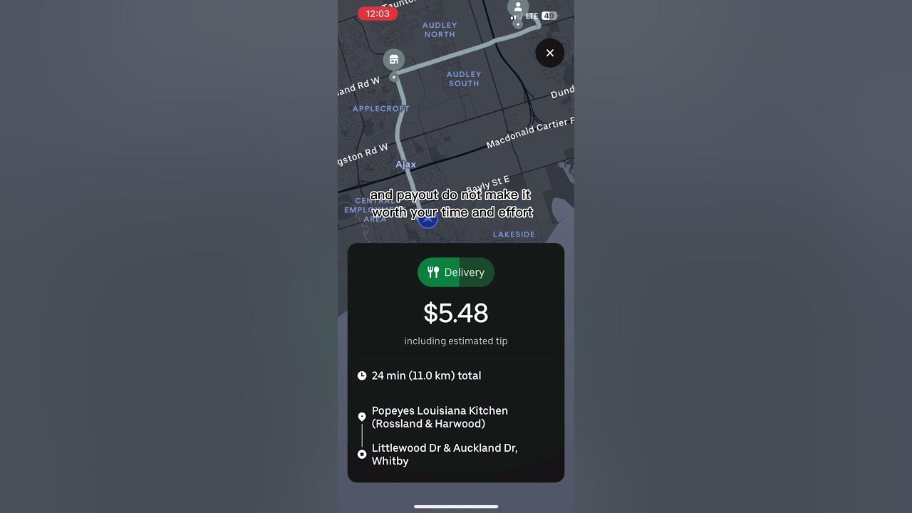 Decision Making Criteria for UberEats Drivers Accepting or Rejecting