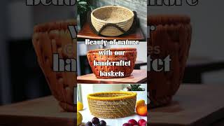 Wicker Hand Woven Rattan Storage Basket with Handle |  Wall Hanging Planter Basket #ecowoodies