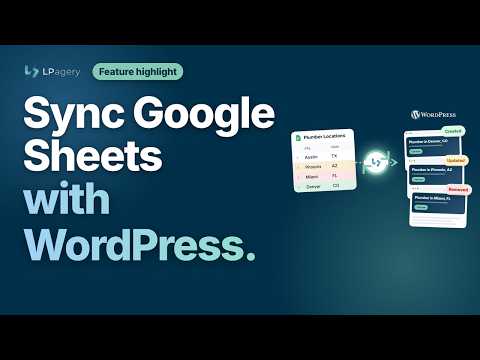 Google Sheet Sync: Create, Update & Delete WordPress Pages from a Google Sheet | LPagery 3.0