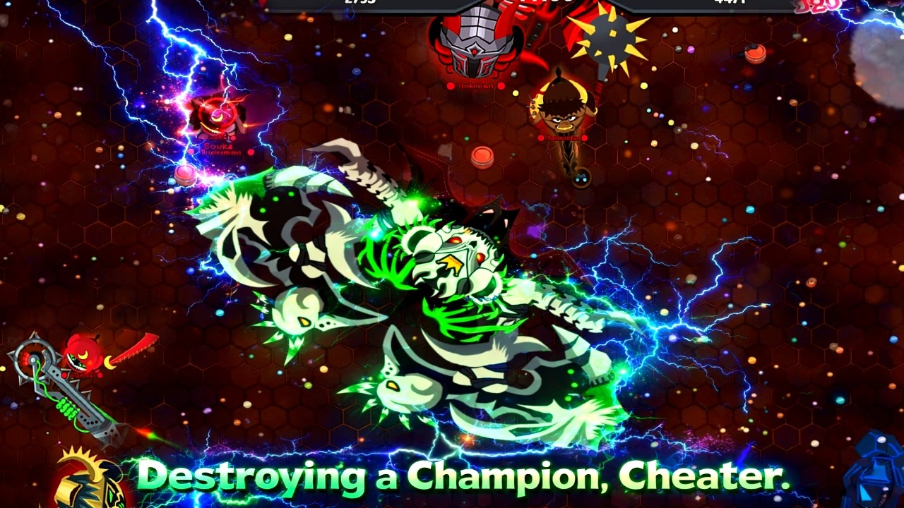 😱 Безумные убийства | Mega Alone уничтожает чемпиона-читера в Evowars.io