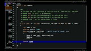 Java Linear & Binary Search Generic Algorithms- Data Structures