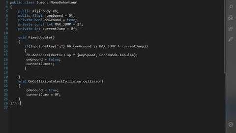 Double Jump in Unity 3D
