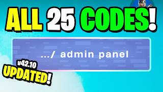 ALL 25 SECRET CODES - Admin Panel in Fortnite! (Working as of September 2026)