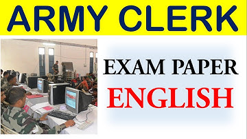 Army Clerk English 2020 || Indian Army Clerk Exam Peper || oneplus defence academy