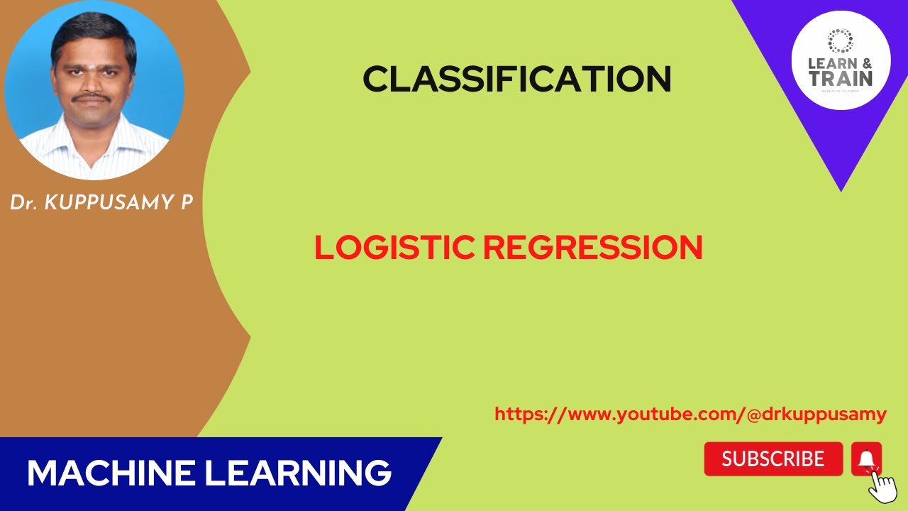 39 Logistic Regression - Classification Algorithm - Linear Classifier ...