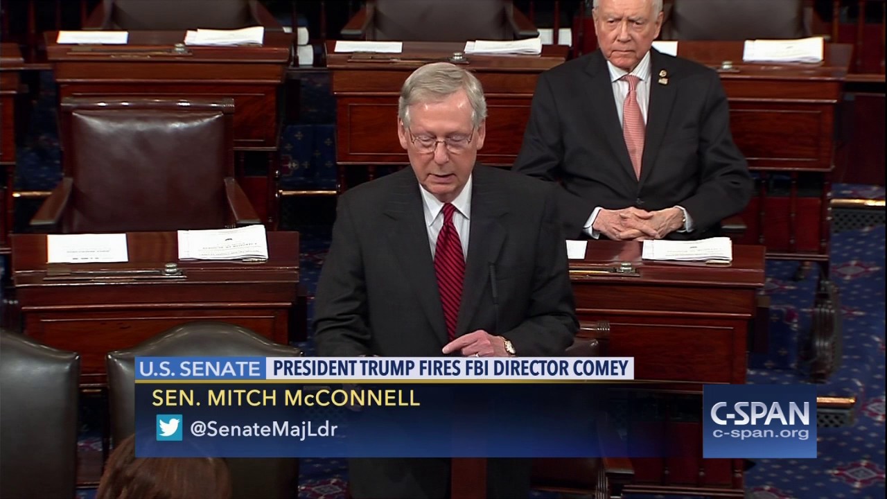 Senator Mitch Mcconnell On Firing Of Fbi Director James Comey C Span Youtube