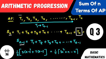 Arithmetic Progression | Sum Of n Terms Of AP | Question 3