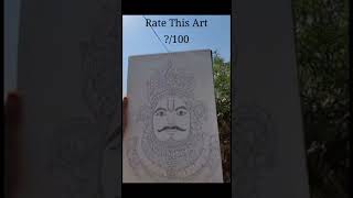 Art meets devotion✨💙 How much would you rate it?#jaishreeshyam#sketch#pencildrawing#artreels#art