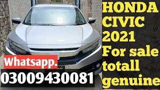 Honda Civic 2021 model on instalment@ Ali Hamza Motor