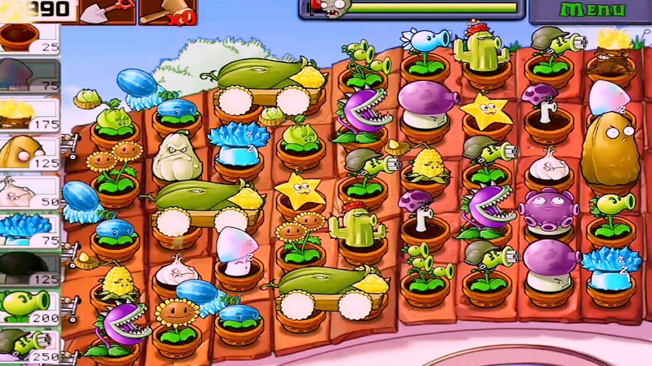 Plants vs Zombies | SURVIVAL ROOF I Plants vs all Zombies GAMEPLAY FULL ...