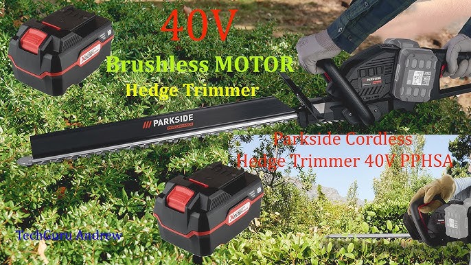 214 - PARKSIDE PERFORMANCE PPHSA 40-LI A1 cordless hedge trimmer 40V -  YouTube