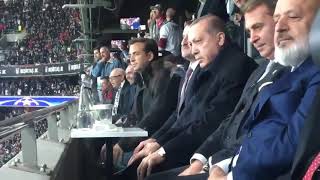 Beşiktaş Dortmund Maçında Recep Tayyip Erdoğan In Sevinci
