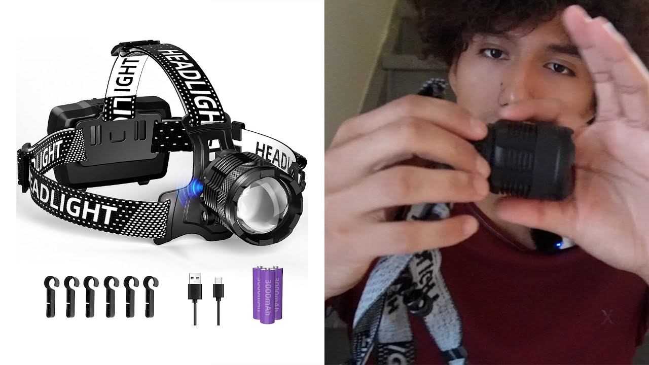 Zmoon 100,000LM Rechargeable LED Headlamp Unboxing
