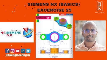 Siemens NX Basic Exercise 25 | Part Modelling | Mechanical Engineering | BK Engineering