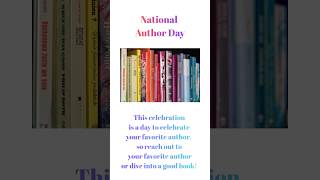 November 1st is National Author Day