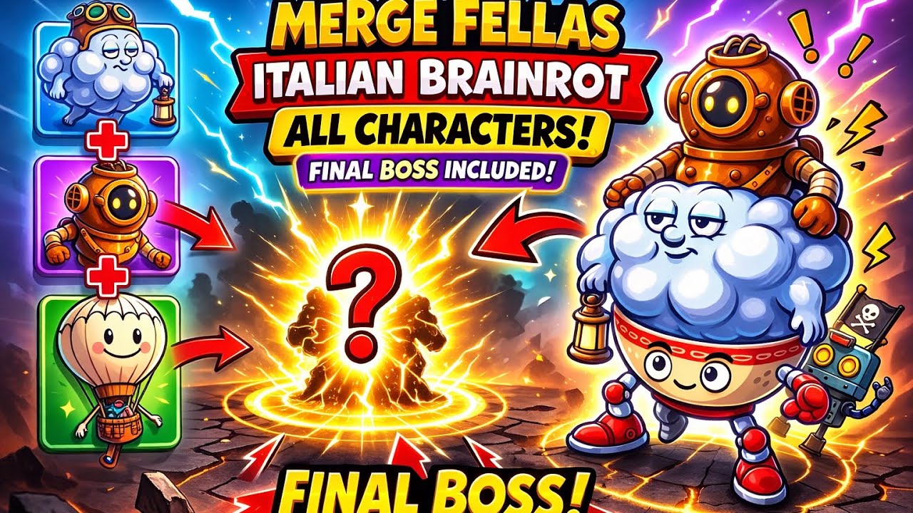 Merge Fellas Italian Brainrot 30 Update | All Characters + Final Boss 