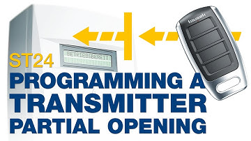 Programming a transmitter for partial opening (ST24)