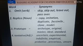 ENGLISH #SYNONYMS-XI