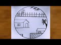 Circle drawing idea || how to draw circle scenery video || drawing idea ||