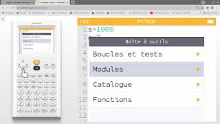 Python avec la calculatrice Numworks screenshot 4