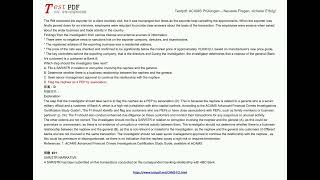 [2026-08] Testpdf 最新的 ACAMS CAMS-FCI 免費考試真題 (Q20-Q35)
