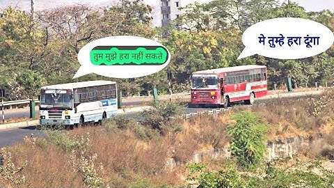High-speed Race between two GSRTC buses on Bhavnagar-Rajkot highway || Rajkot busport