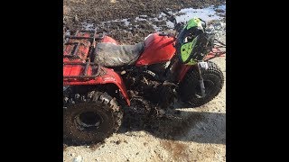 The 250 Big Red found some real sticky bog !