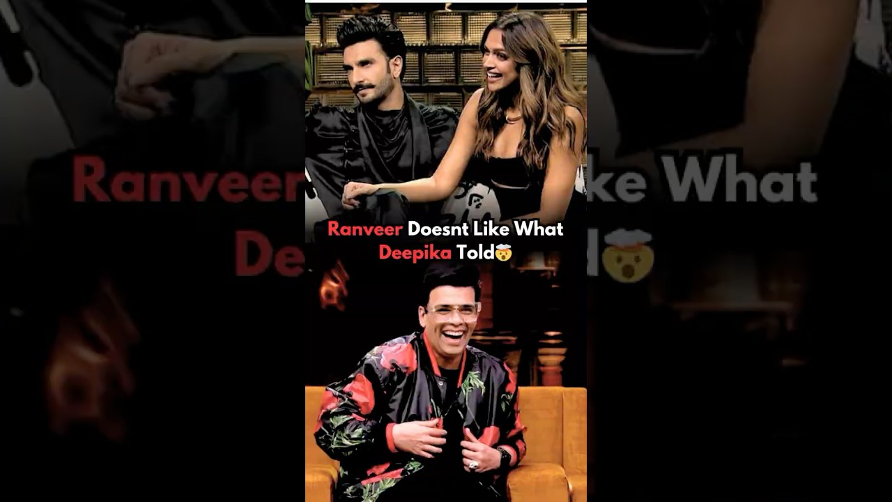 Ranveer Couldn't Handle What Deepika Padukone Said🤯Karan Johar 