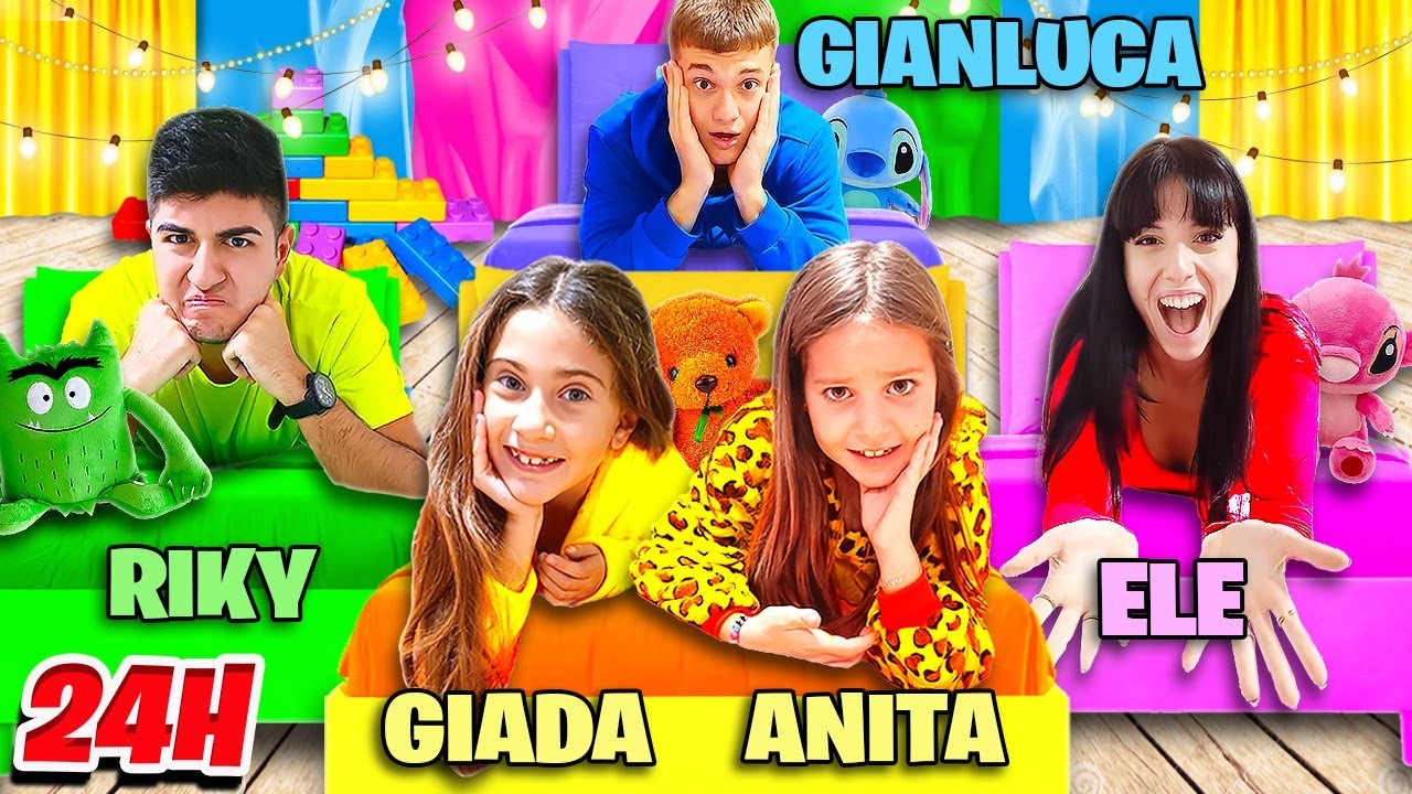 SOPRAVVIVIAMO NEL LETTO NEL TUO COLORE PER 24 ORE CON I NOSTRI AMICI! *GIADA VS RIKY*