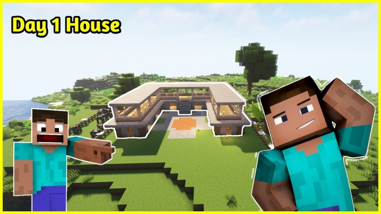 I Made My House | Minecraft Survival Series Day 1 |Minecraft pe ...