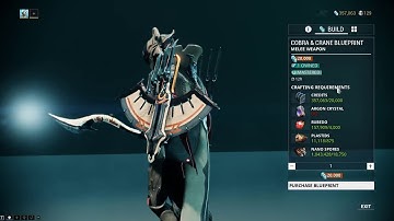 Warframe How to get the cobra and crane
