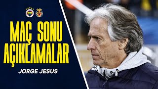 Teknik Direktörümüz Jorge Jesustan Maç Sonu Açıklamalar
