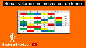 Somar valores com a mesma cor de fundo com Excel VBA