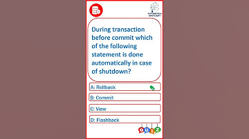 #2 - DBMS MCQ with explanation | #placement | #programming | #viralshorts #technologyshorts